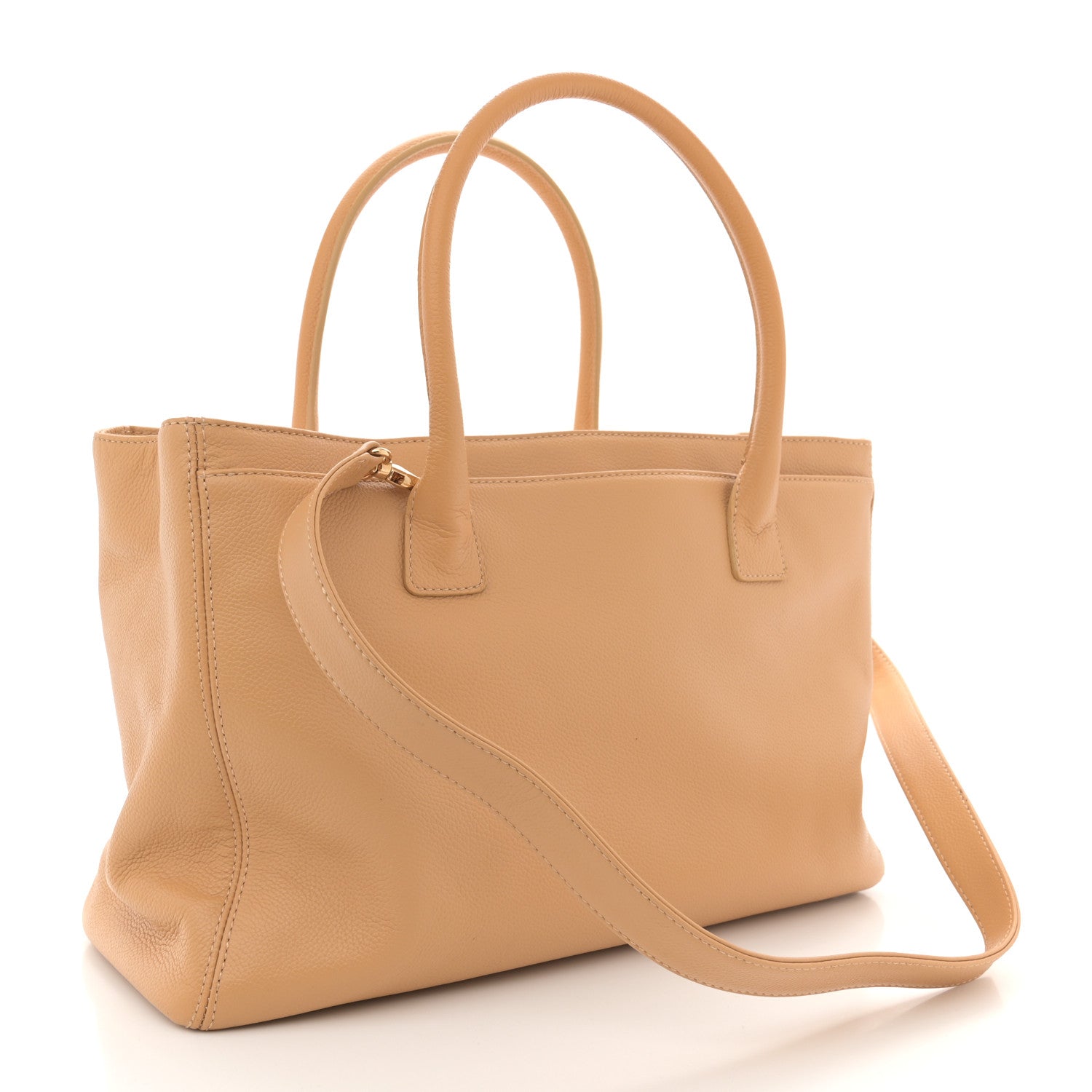 Chanel Calfskin Cerf Executive Shopper Tote Beige 3 of 15