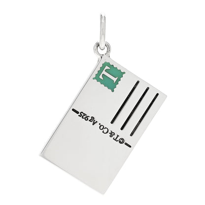 Tiffany Sterling Silver Enamel Kyoto Postcard Charm Blue 3 of 5