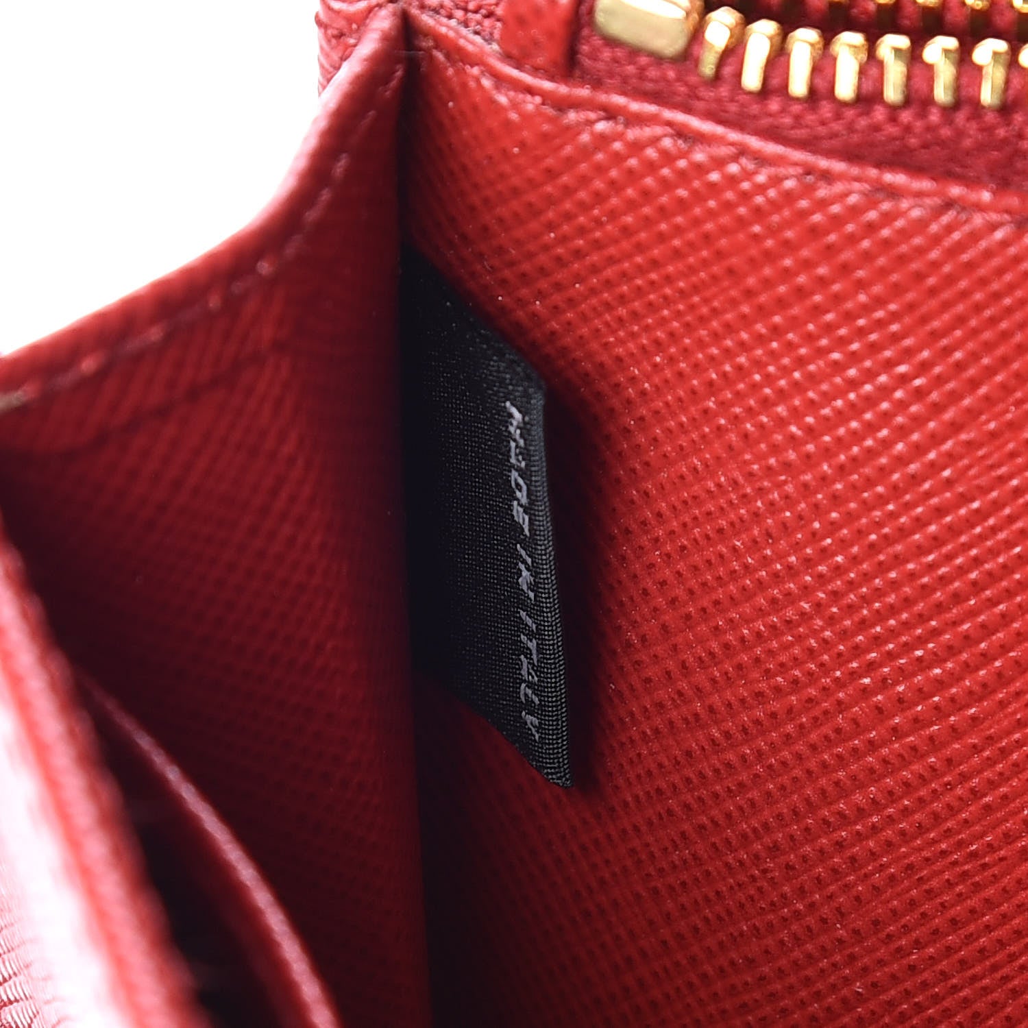 Prada Saffiano Metal Flap Wallet With Strap Fuoco 9 of 14