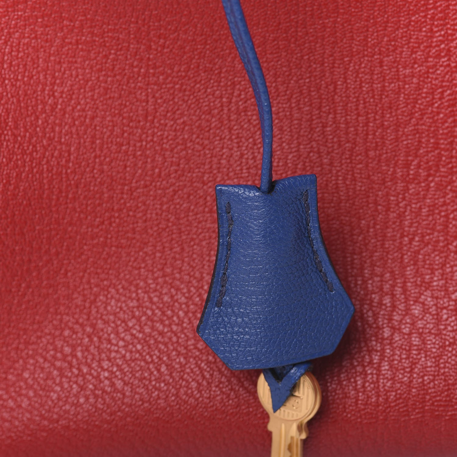 Hermes Chevre Mysore Horseshoe Birkin 30 Rouge Casaque Bleu Brighton 26 of 41