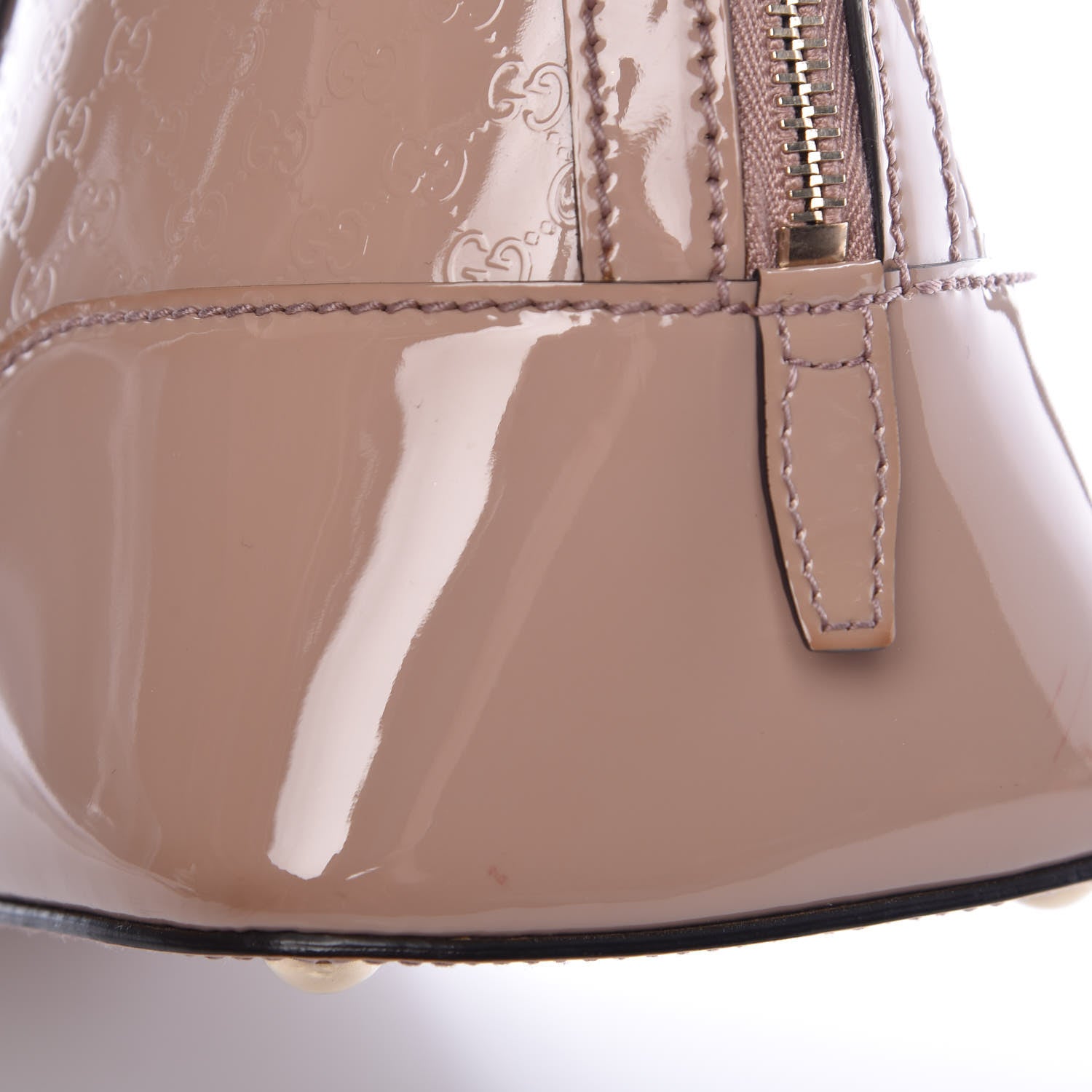 Gucci Patent Microguccissima Small Nice Top Handle Dome Bag Dark Cipria 9 of 10