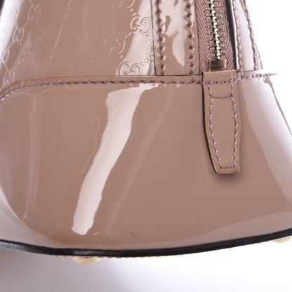 Gucci Patent Microguccissima Small Nice Top Handle Dome Bag Dark Cipria 9 of 10
