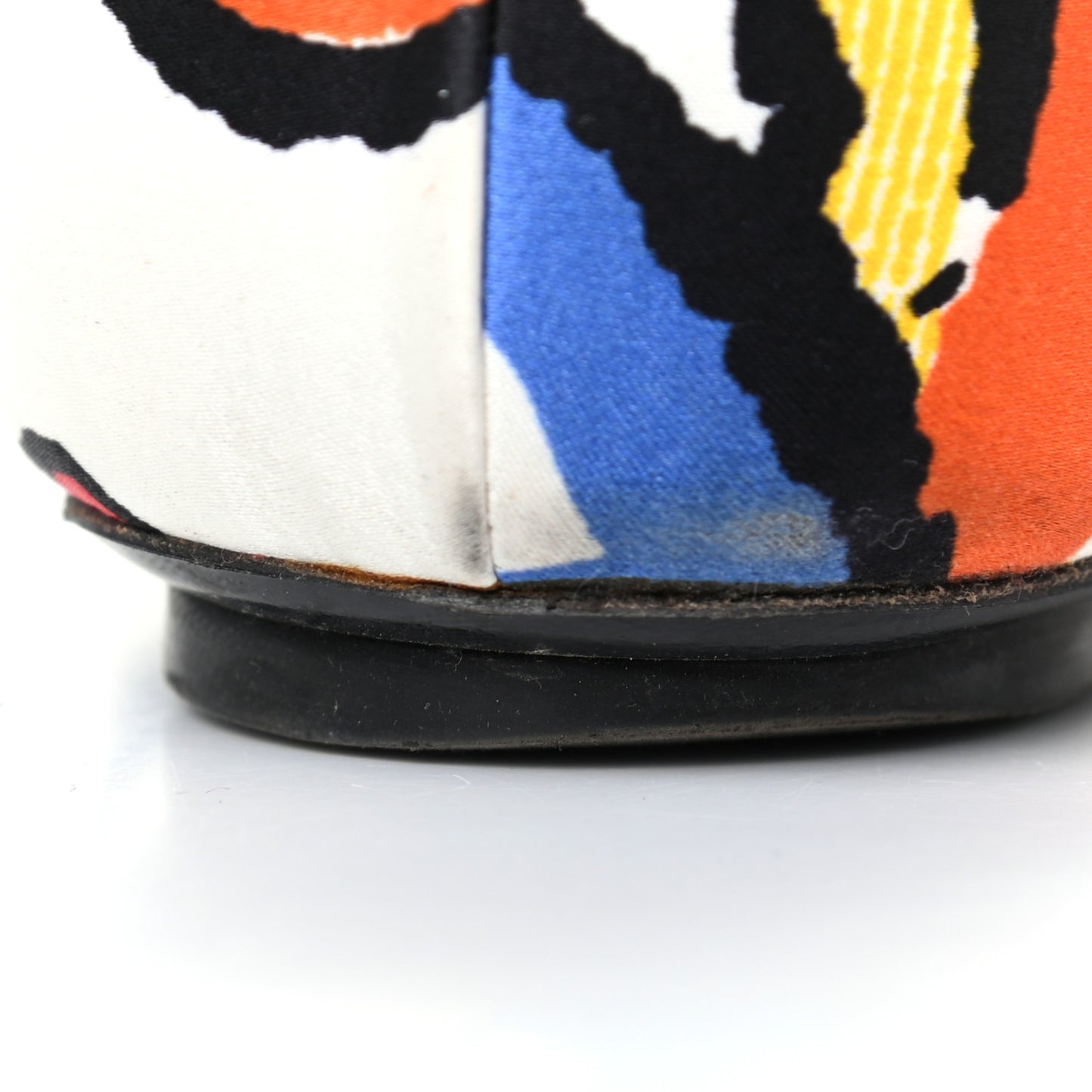 Satin Psychadelic Ballerina Flats 37.5 Multicolor