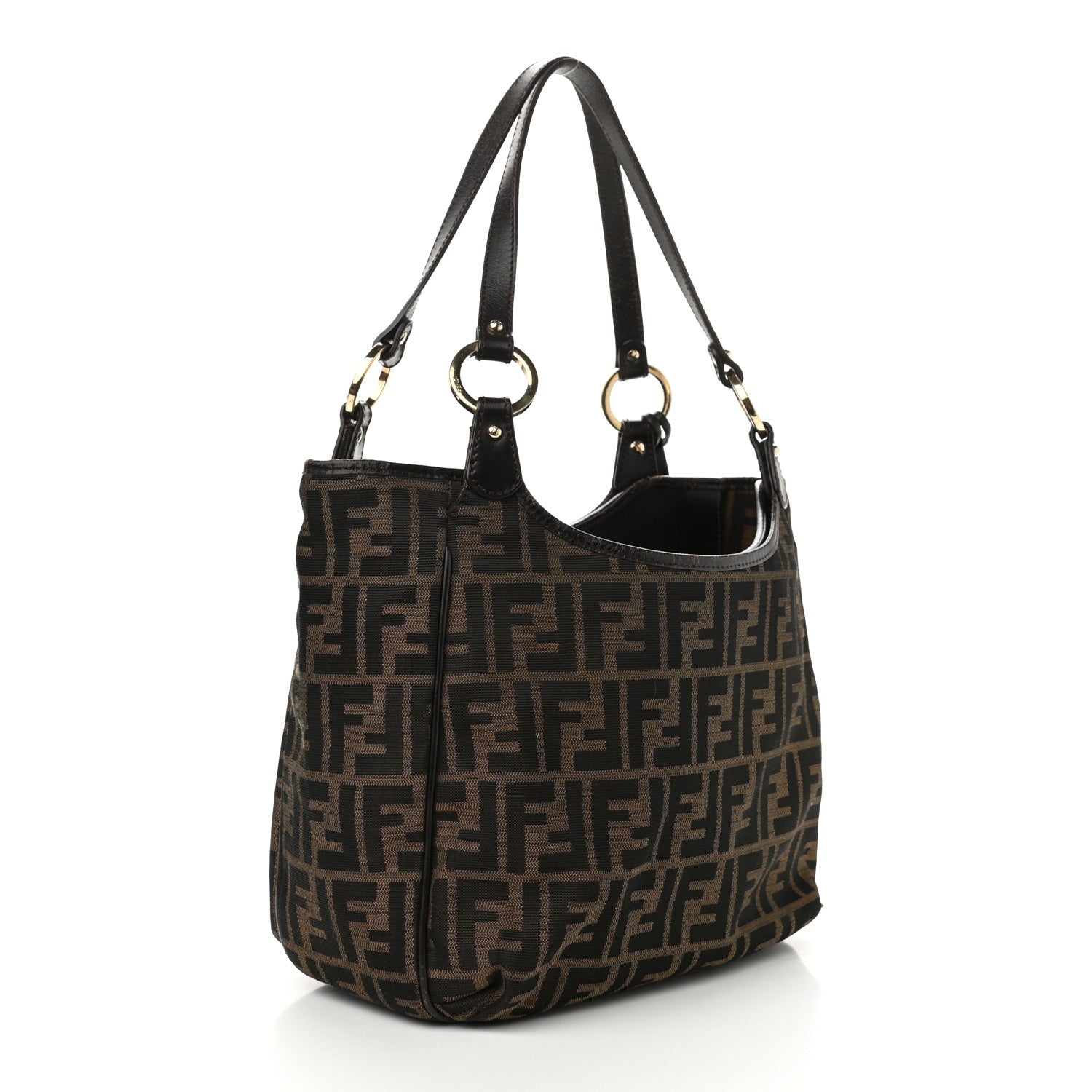 Fendi Zucca Small Chef Shopping Tote Tobacco Moro 3 of 15