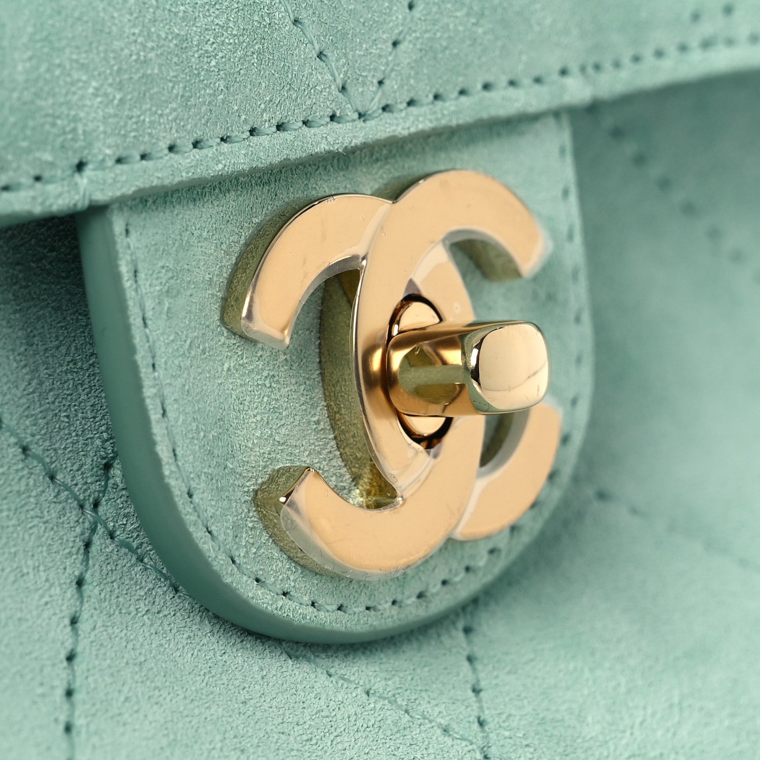 Chanel Suede Calfskin Small Souplissimo Maxi Flap Green 18 of 22