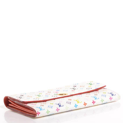 Louis Vuitton Monogram Multicolor Sarah Wallet White Orange 4 of 7