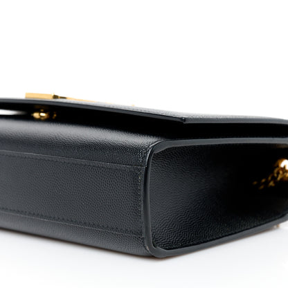 Saint Laurent Grain De Poudre Medium Classic Monogram Kate Satchel Black 10 of 10