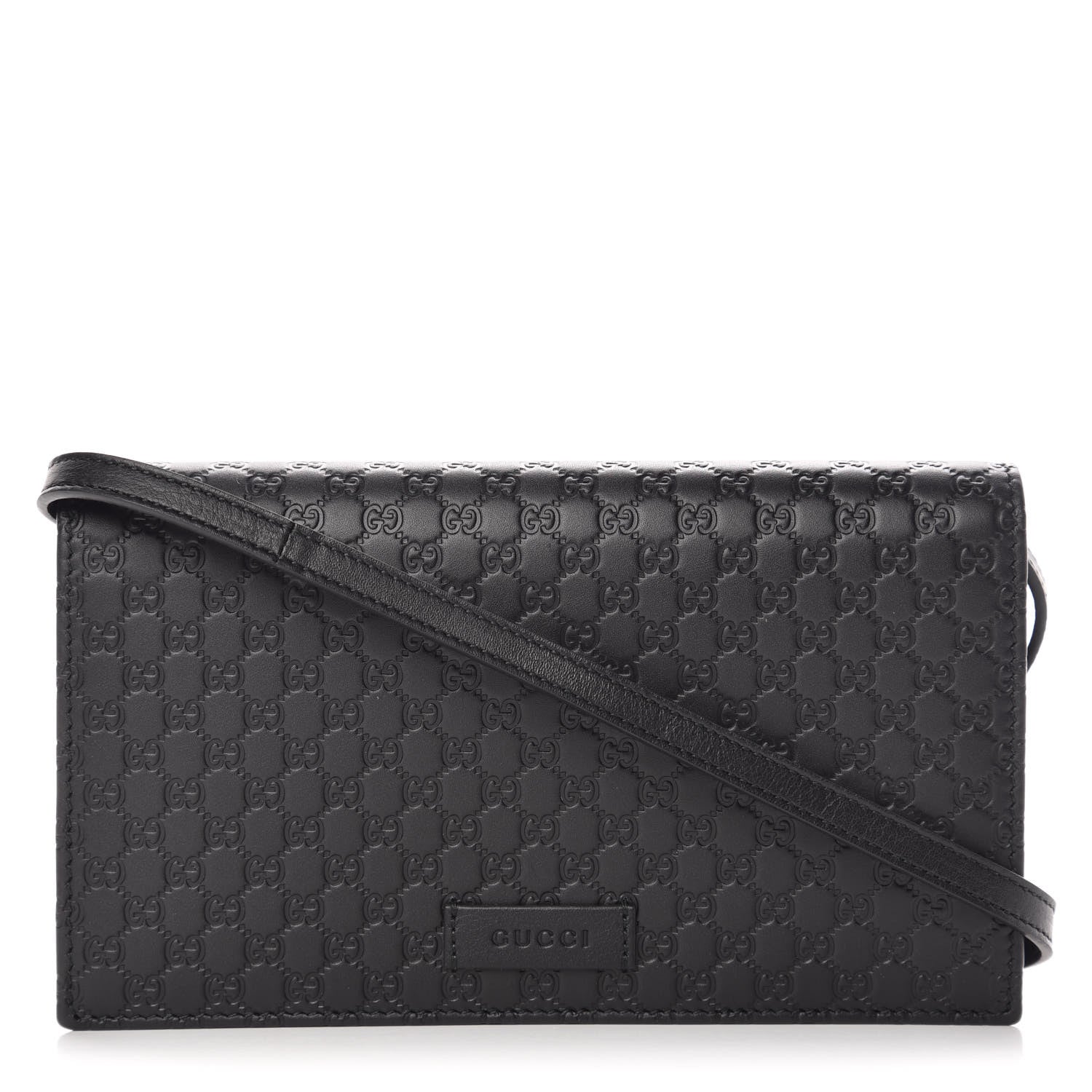Gucci Microguccissima Crossbody Wallet Black 1 of 8