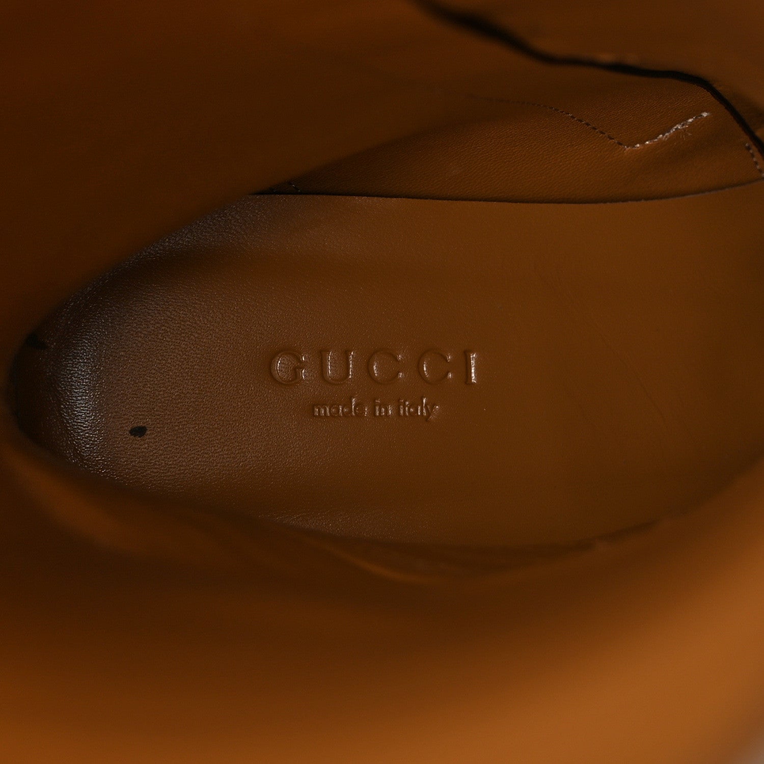 Gucci Monogram Jumbo GG Calfskin Interlocking G Anna Boots 38 Camel Ebony 7 of 8