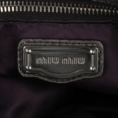 Miu Miu Vitello Lux Medium Bow Bag Fumo 5 of 8