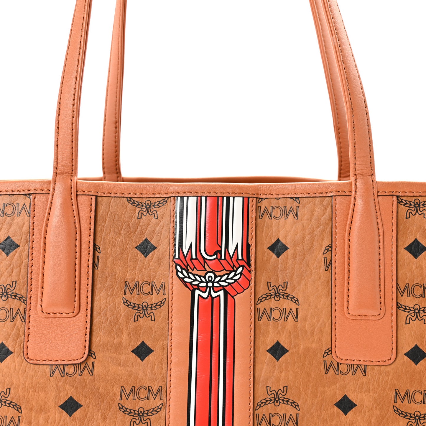 Visetos Medium Liz Reversible Shopper Tote Cognac
