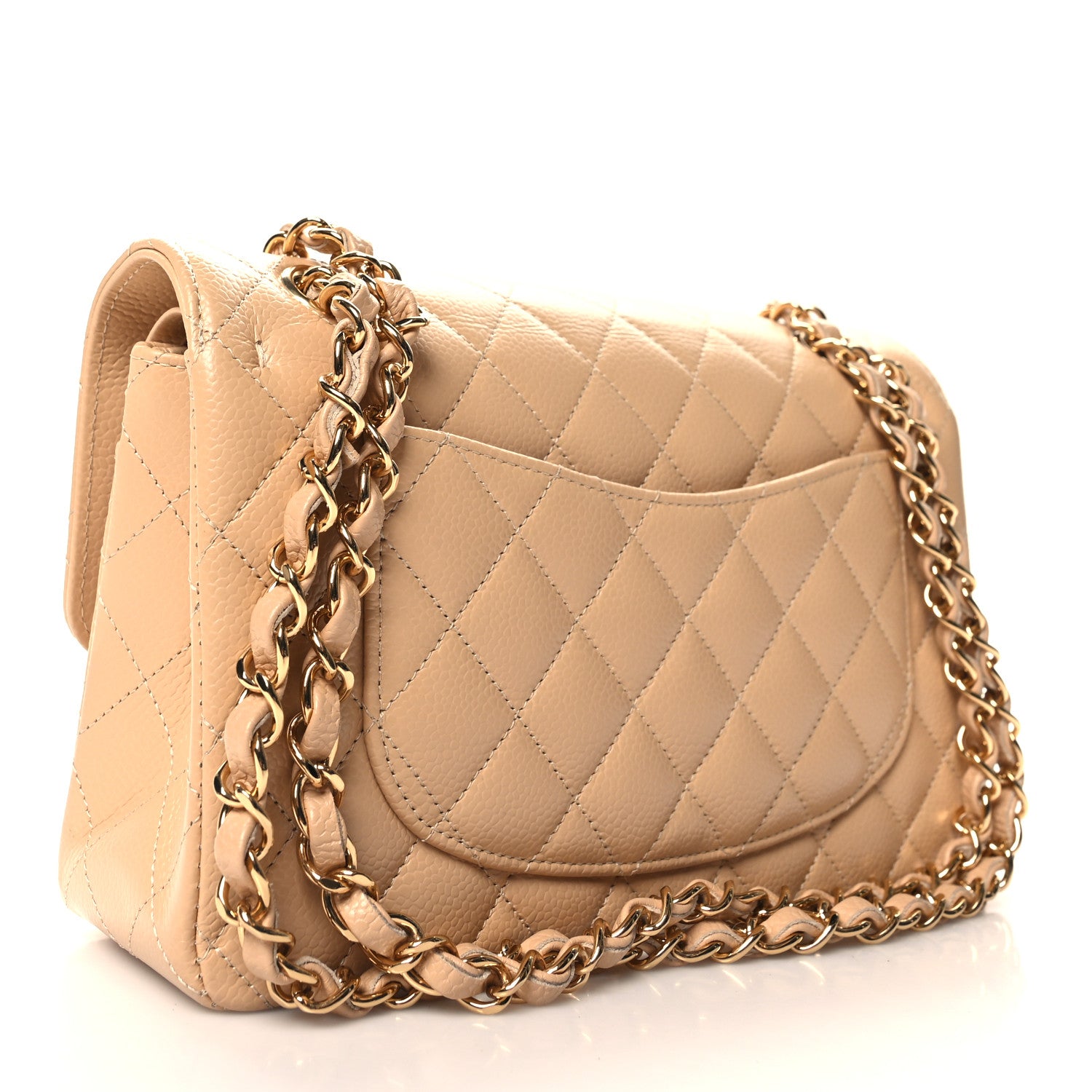 Chanel Caviar Quilted Small Double Flap Beige 3 of 10