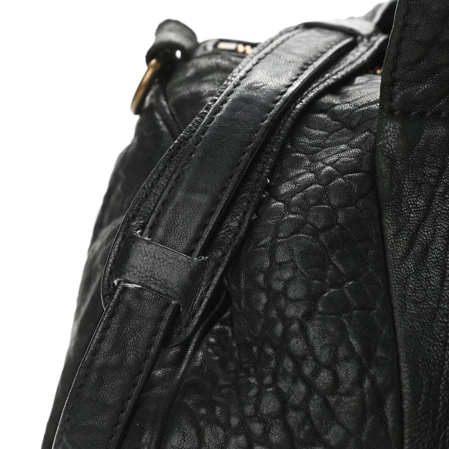Alexander Wang Pebbled Lambskin Rocco Black Antique Brass Hardware 10 of 11