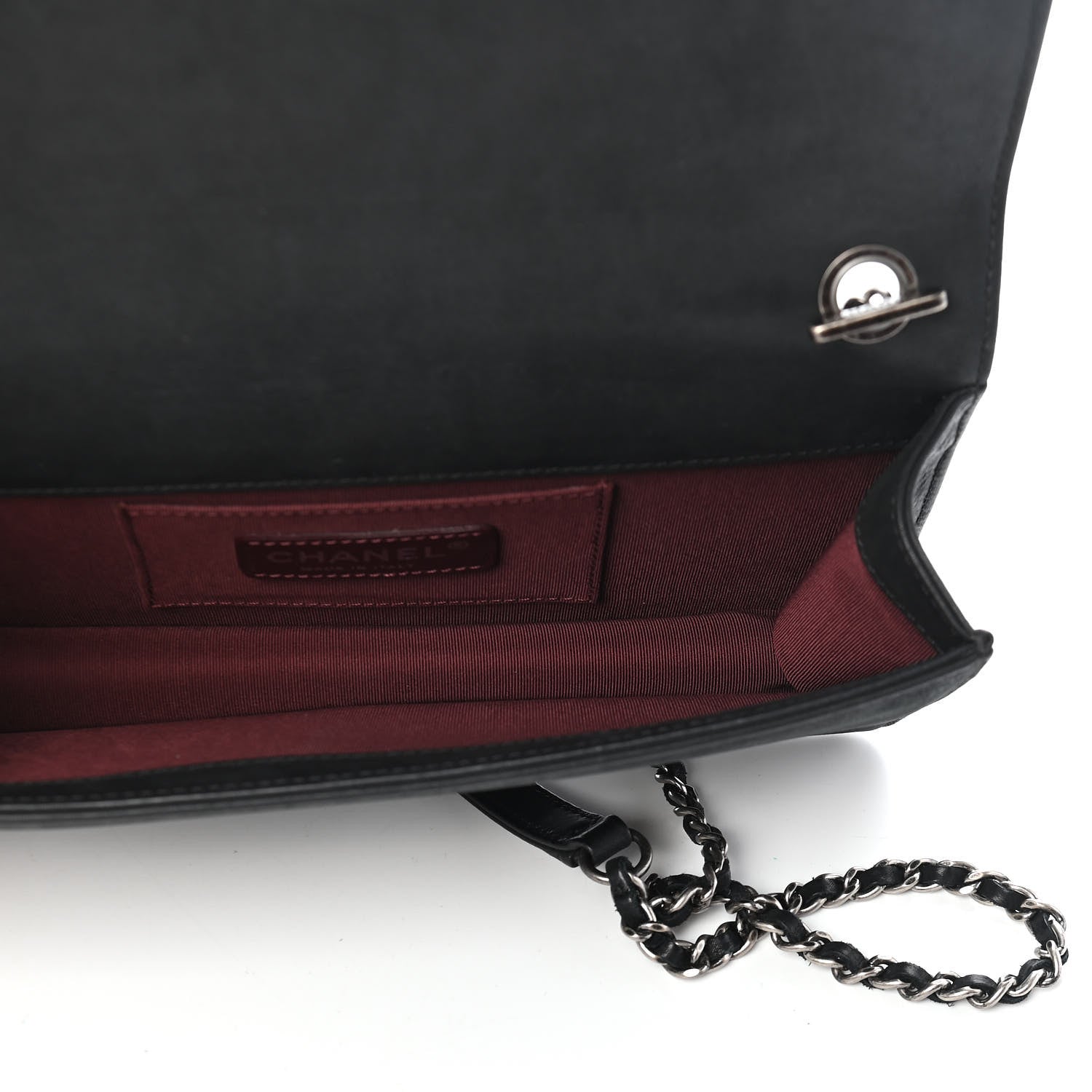 Chanel Iridescent Calfskin Marble Plexiglass Horizontal Boy Brick Flap Dark Khaki 4 of 9