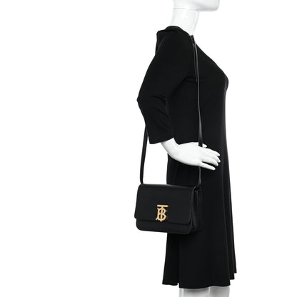 Burberry Calfskin Medium TB Bag Black 2 of 10