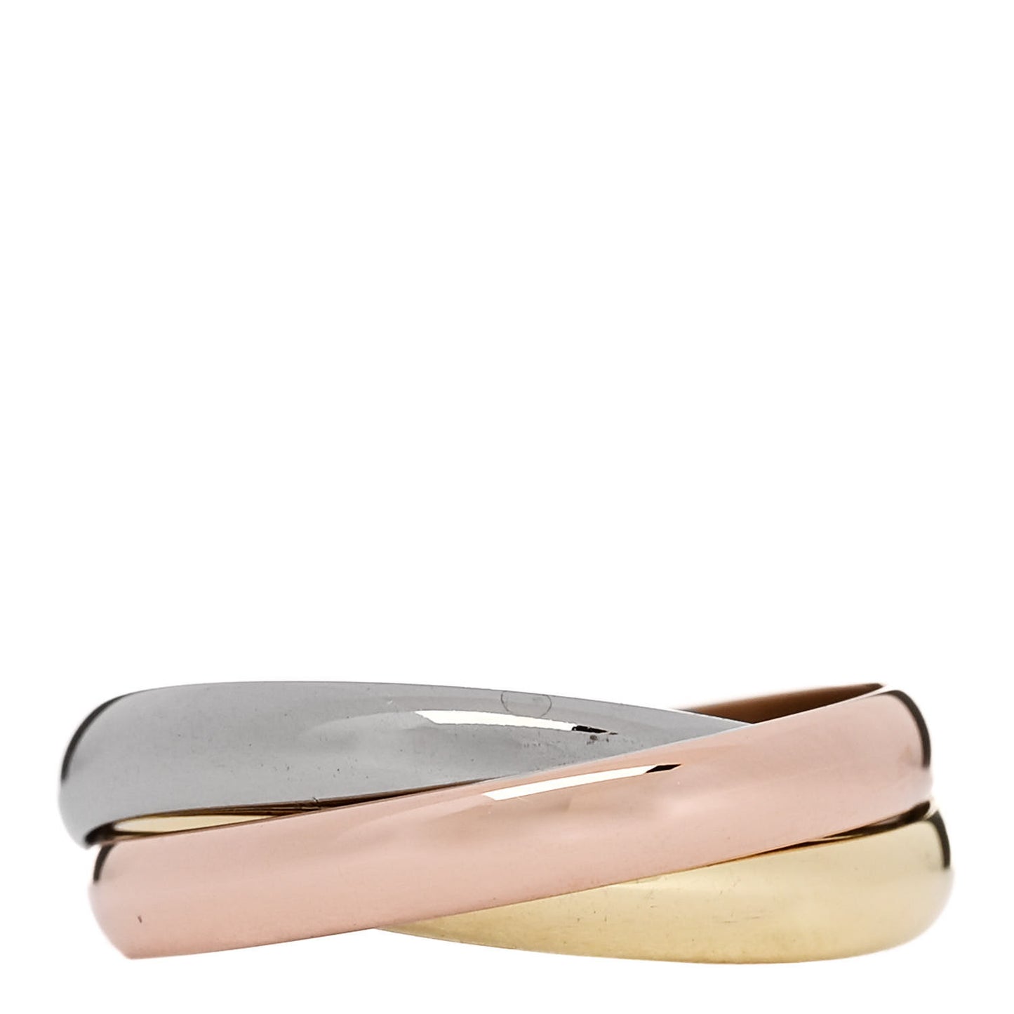 18K Pink Yellow White Gold Classic Trinity Ring 49 4.75