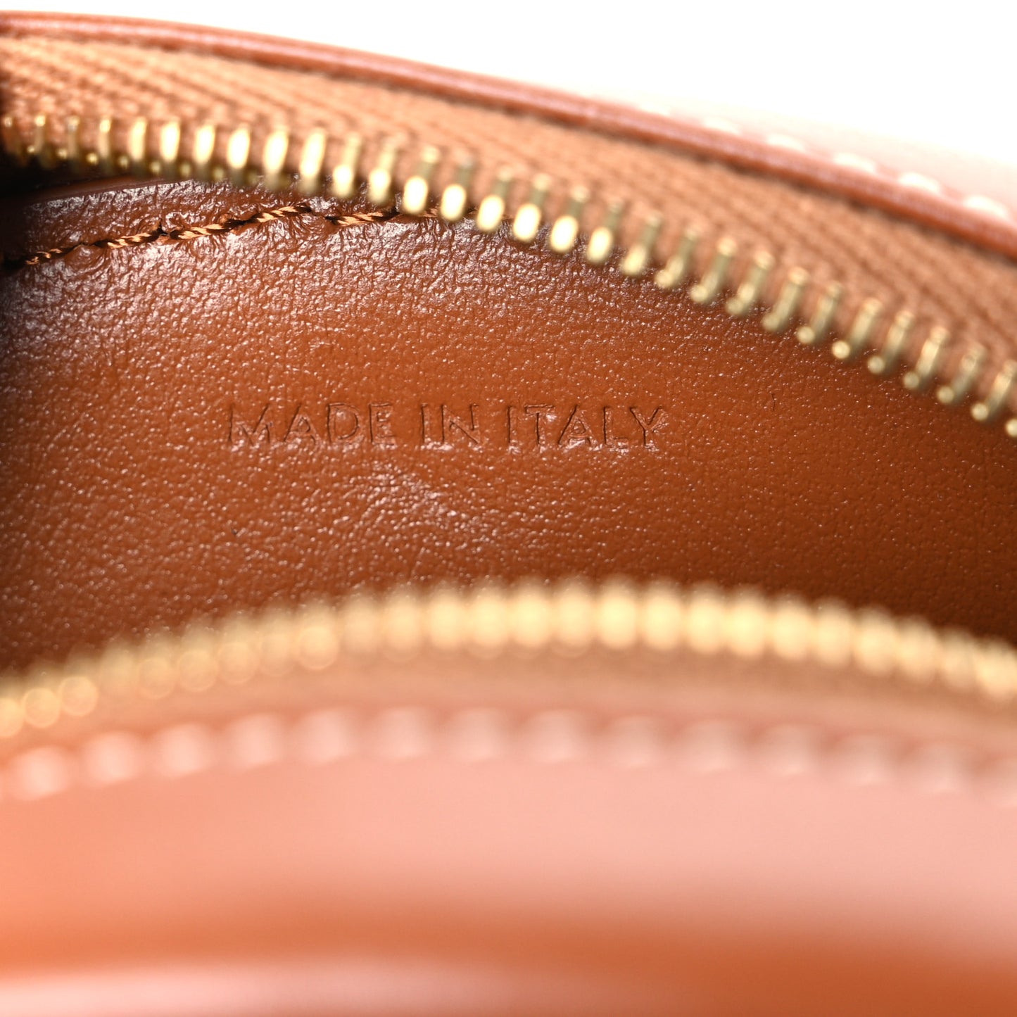 Smooth Calfskin Cuir Small Triomphe Oval Crossbody Purse Tan