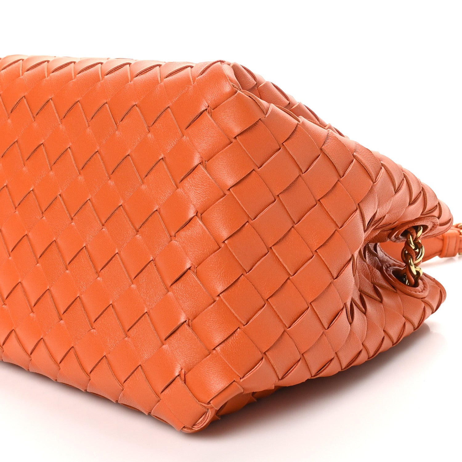 Bottega Veneta Nappa Intrecciato Small Parachute Chain Shoulder Bag Burned Orange 9 of 9