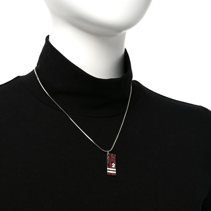 Christian Dior Oblique Trotter Pendant Necklace Silver 2 of 4