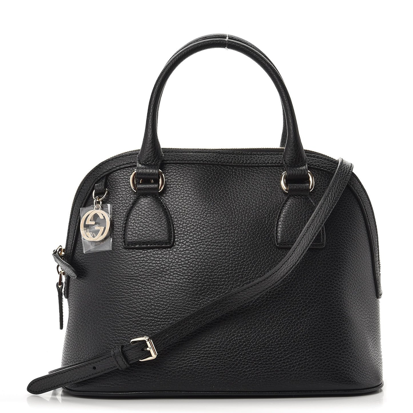 Calfskin Medium Dome Bag Black