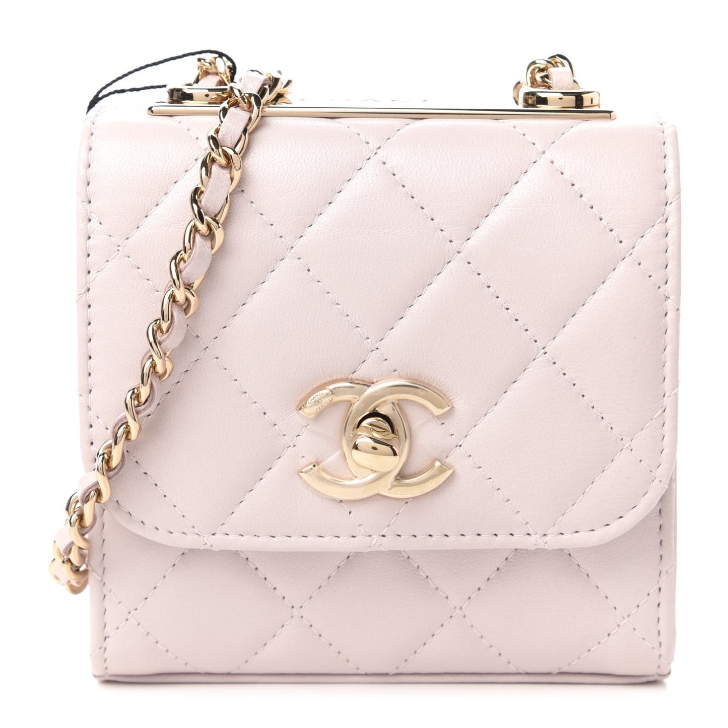 Lambskin Quilted Mini Trendy CC Clutch With Chain Lilas Lilac