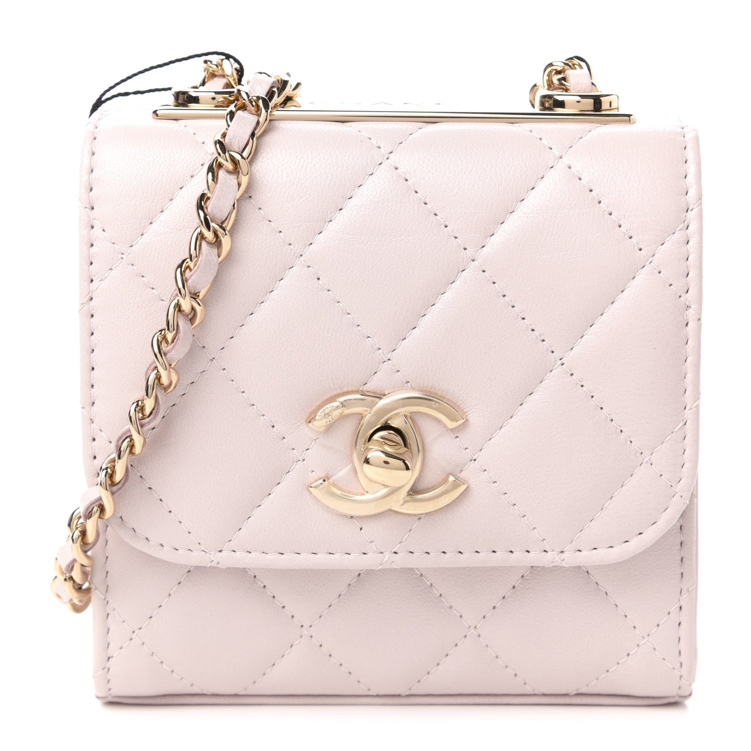 Chanel Lambskin Quilted Mini Trendy CC Clutch With Chain Lilas Lilac 1 of 11