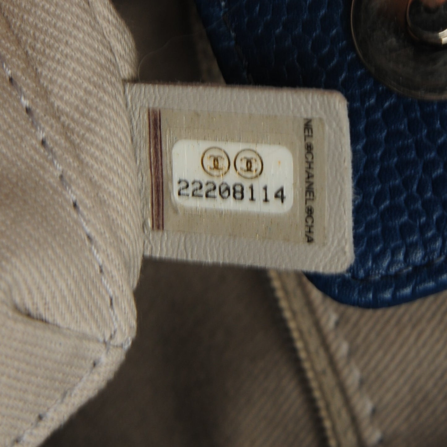 Calfskin Small Deauville Tote Navy