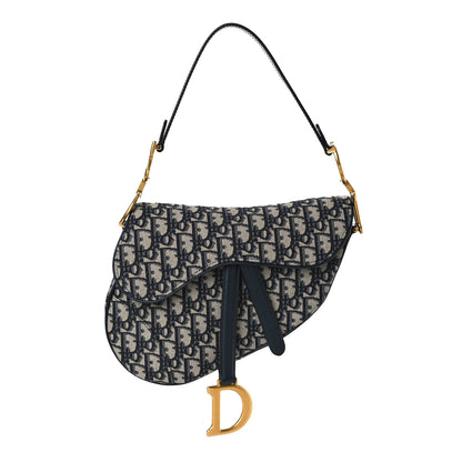 Christian Dior Oblique Saddle Bag Blue 1 of 7
