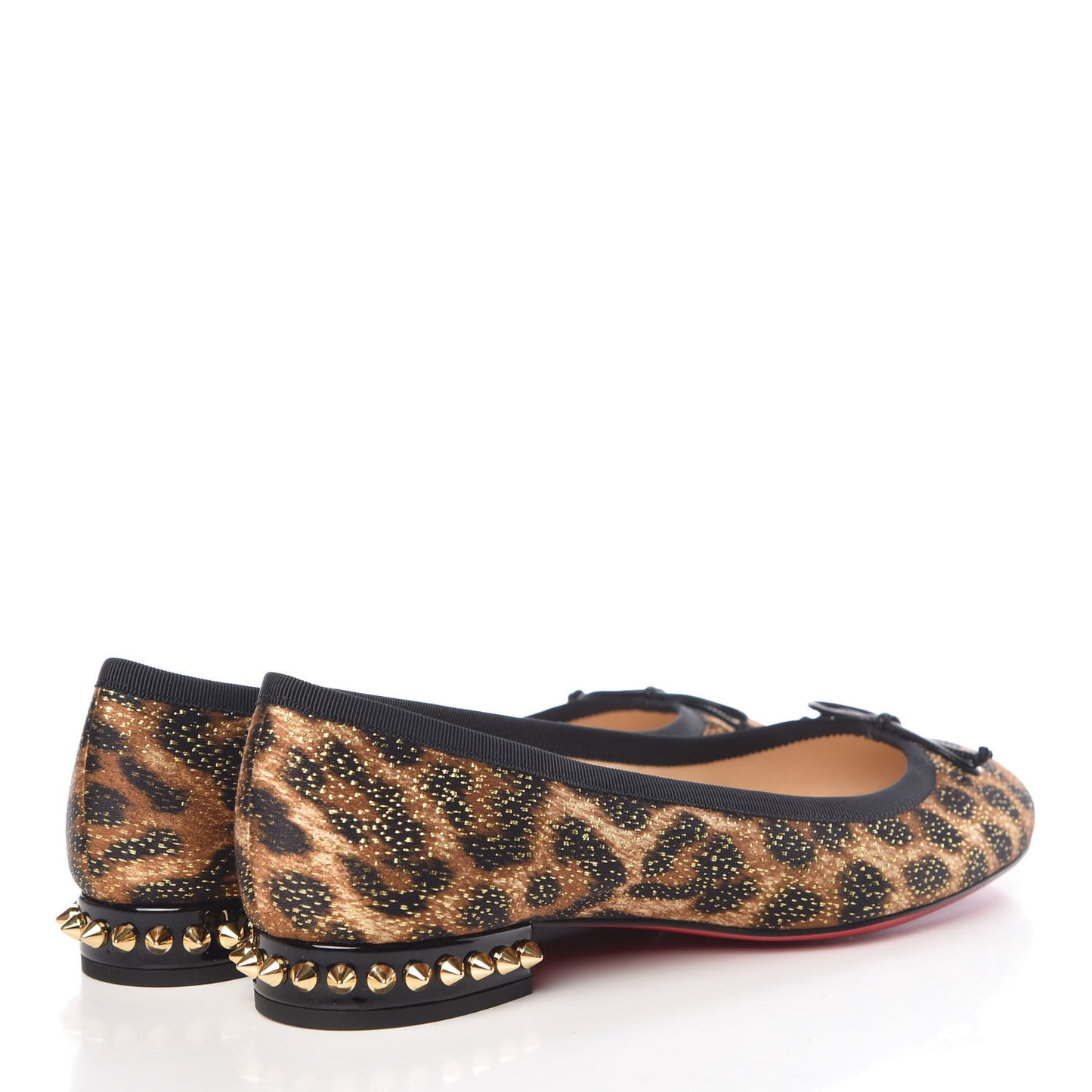 Lurex Leopard La Massine Flats 36.5 Black Gold