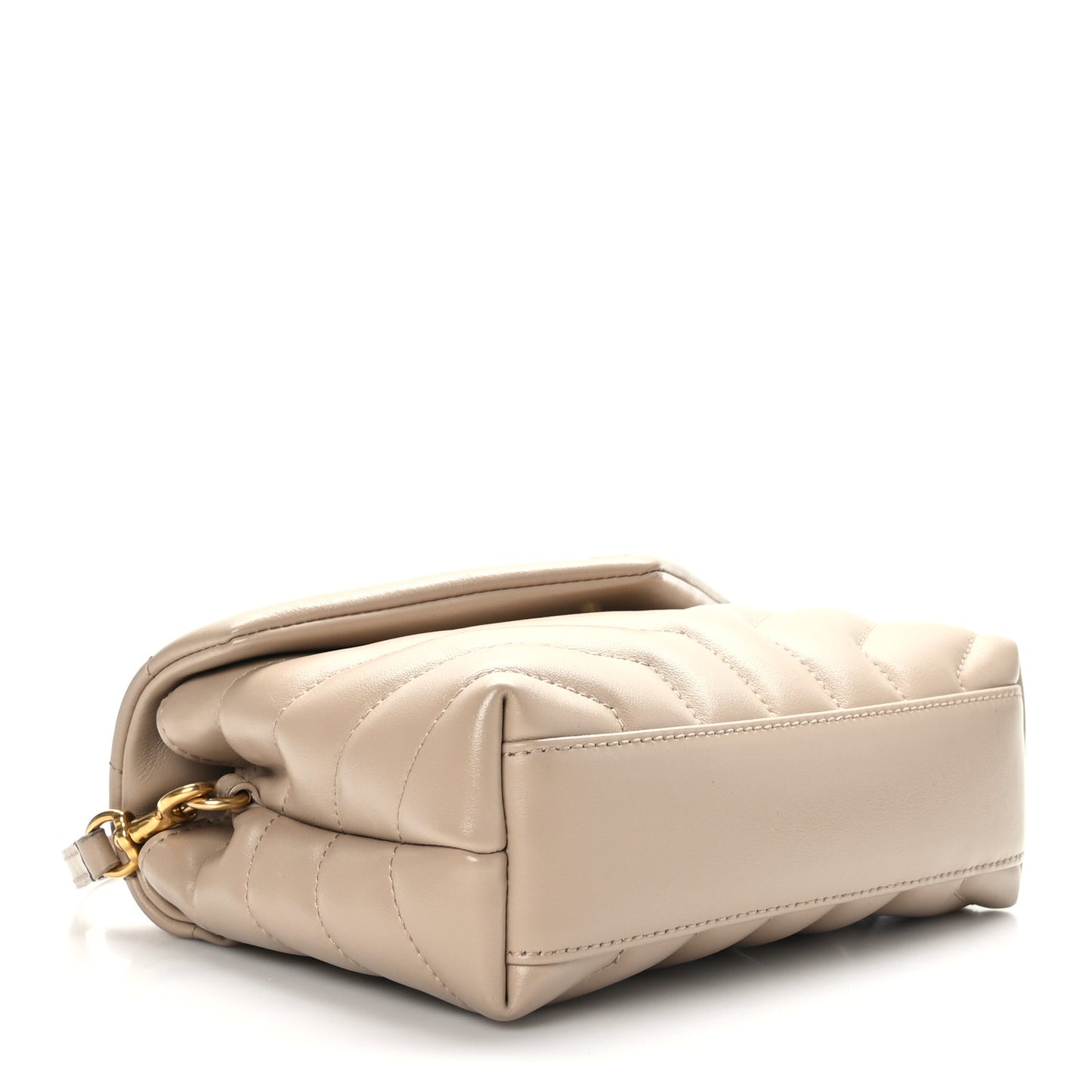 Calfskin Y Quilted Monogram Toy Loulou Crossbody Bag Dark Beige