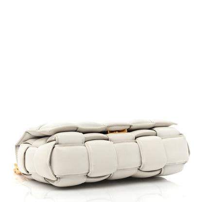 Bottega Veneta Lambskin Maxi Intreccio Padded Chain Cassette Crossbody Bag White 5 of 22