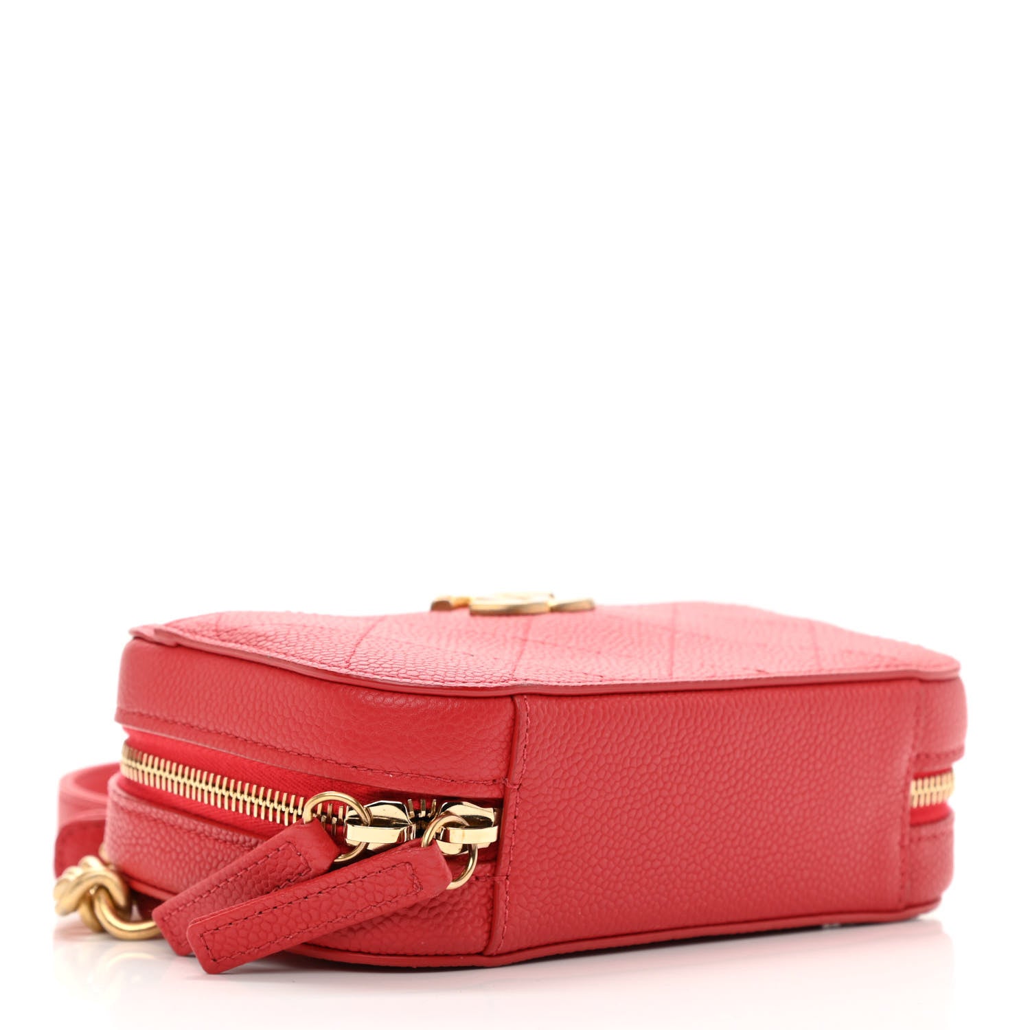 Chanel Grained Calfskin Quilted Waist Bag Red 7 of 9