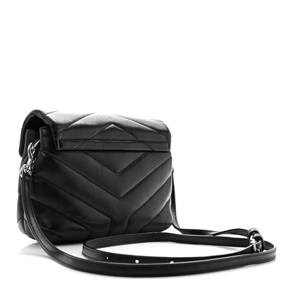 Saint Laurent Calfskin Y Quilted Monogram Toy Loulou Crossbody Bag Black 3 of 13
