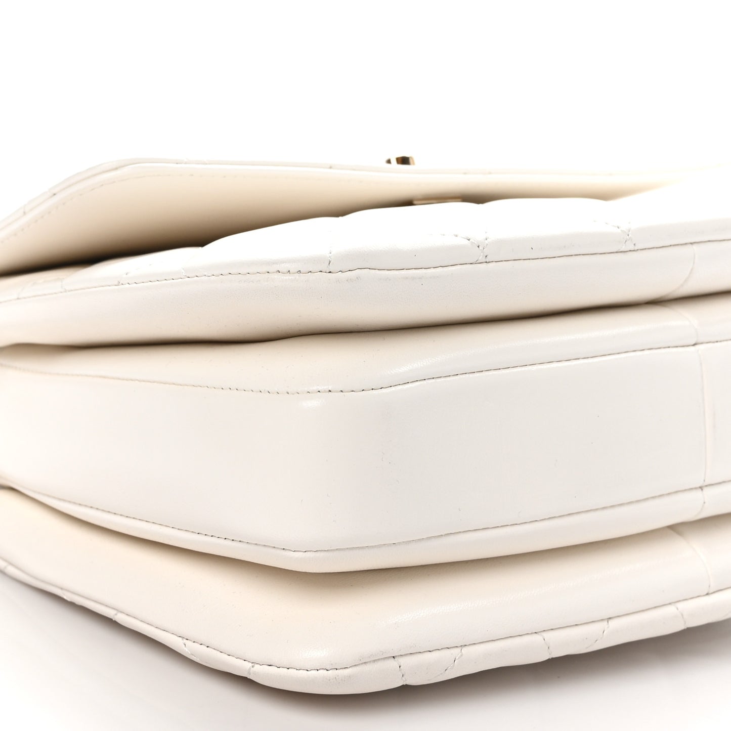 Lambskin Quilted Small Trendy CC Dual Handle Flap Bag White