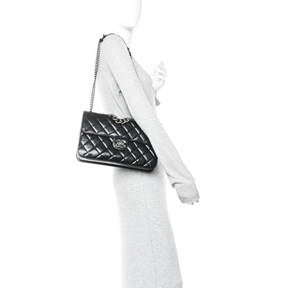 Chanel Glazed Calfskin Quilted Large Perfect Edge Flap Black 2 of 14