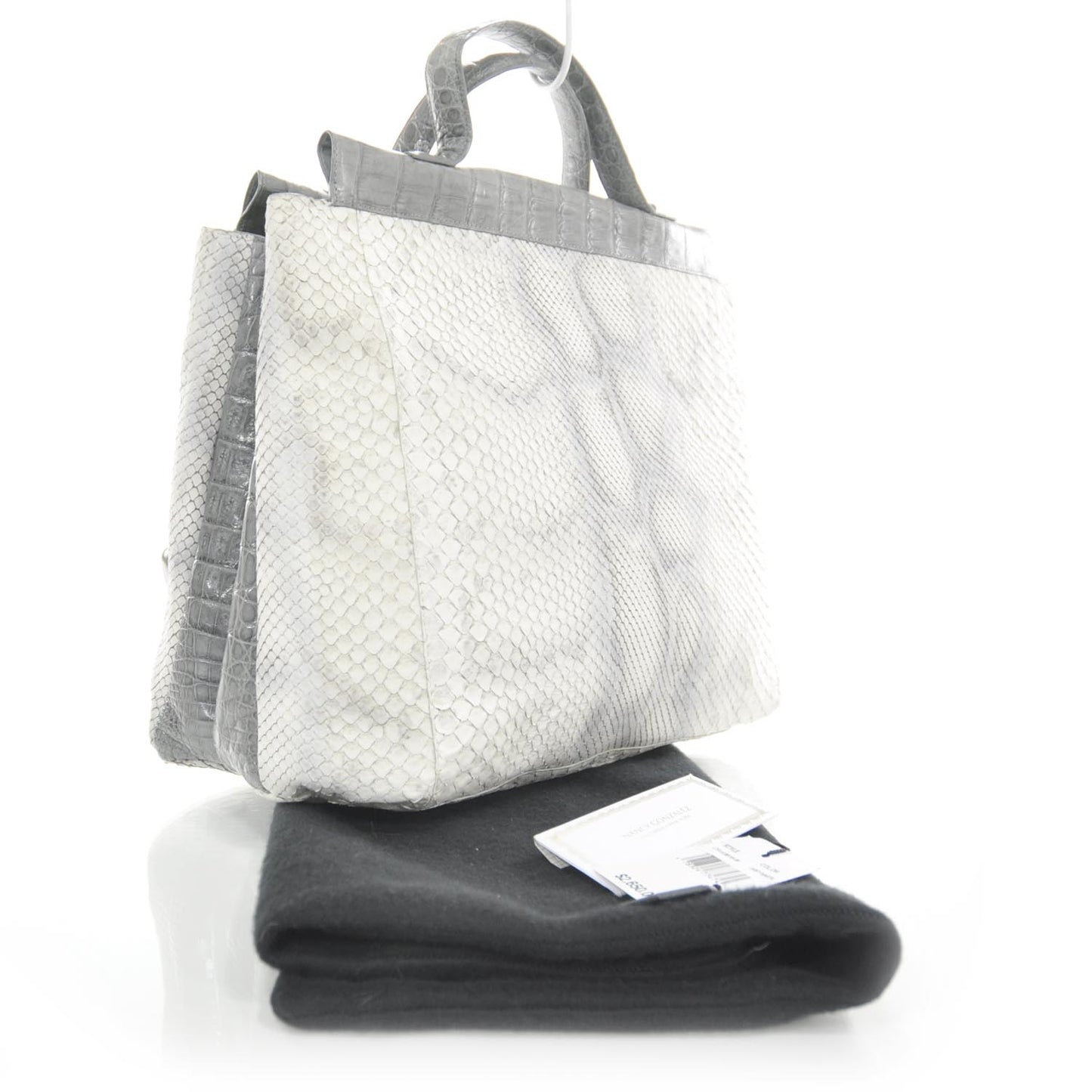Crocodile Python Framed Satchel