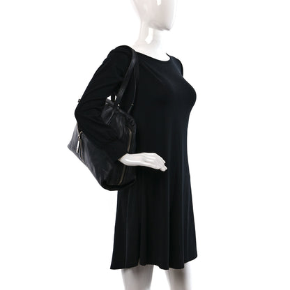 Fendi Sheepskin Zipper Satchel Black 2 of 13