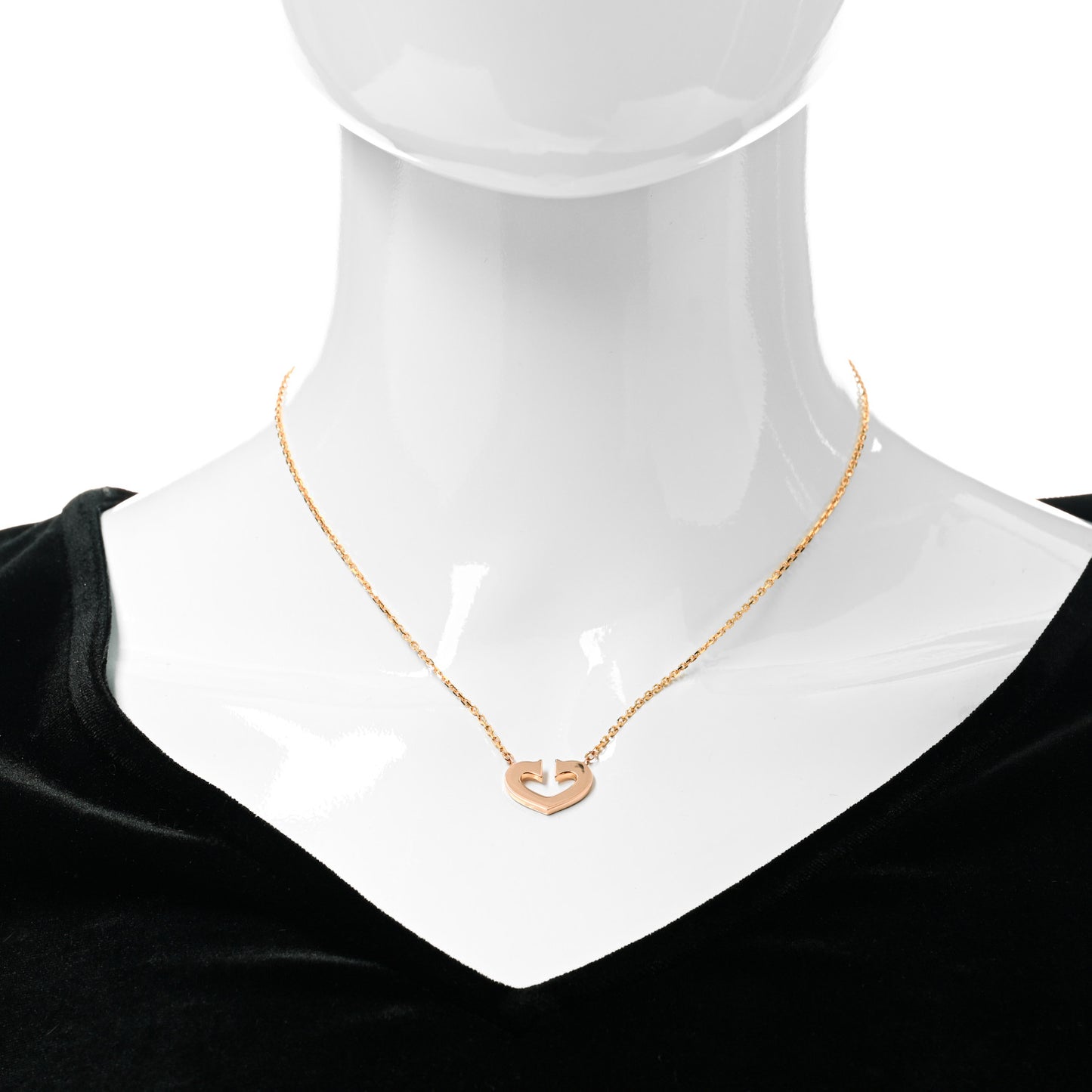 18K Pink Gold Medium Hearts and Symbols Necklace