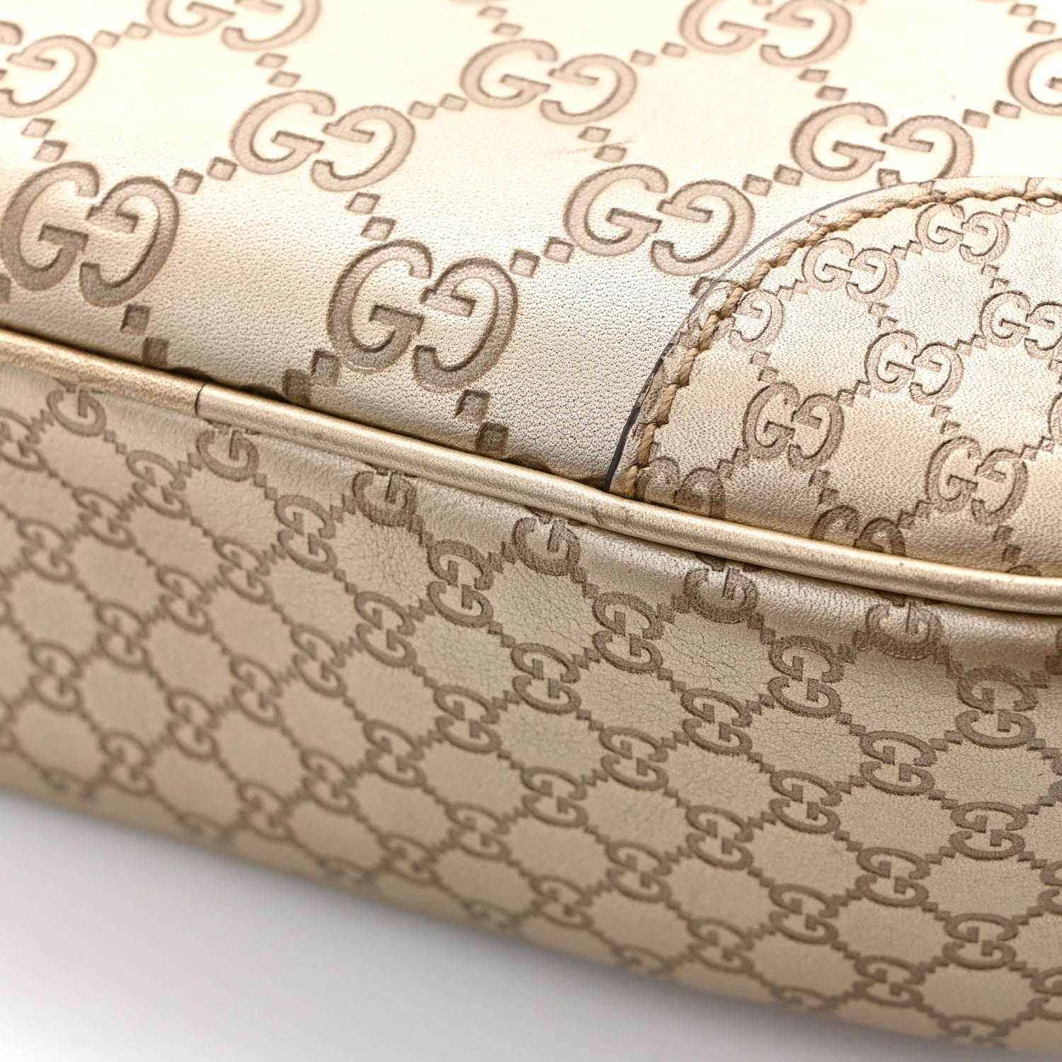 Gucci Guccissima Mini Bree Messenger Bag Gold 14 of 17