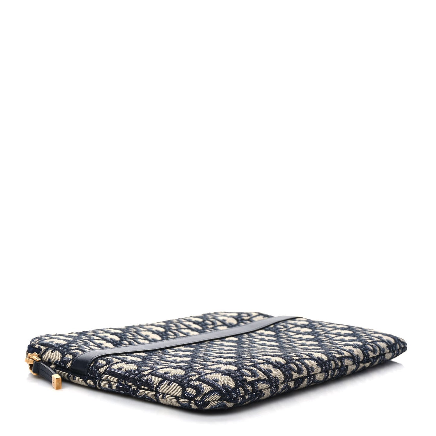 Oblique Pouch Clutch Blue