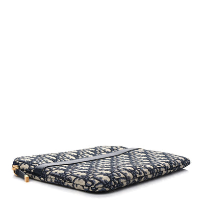 Christian Dior Oblique Pouch Clutch Blue 4 of 7