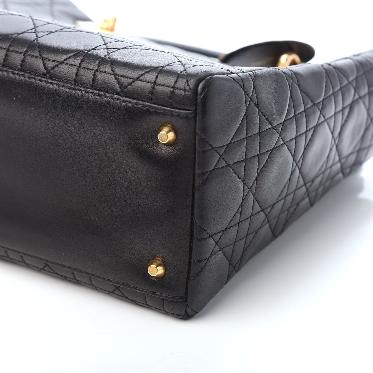 Lambskin Cannage Medium Lady Dior Black