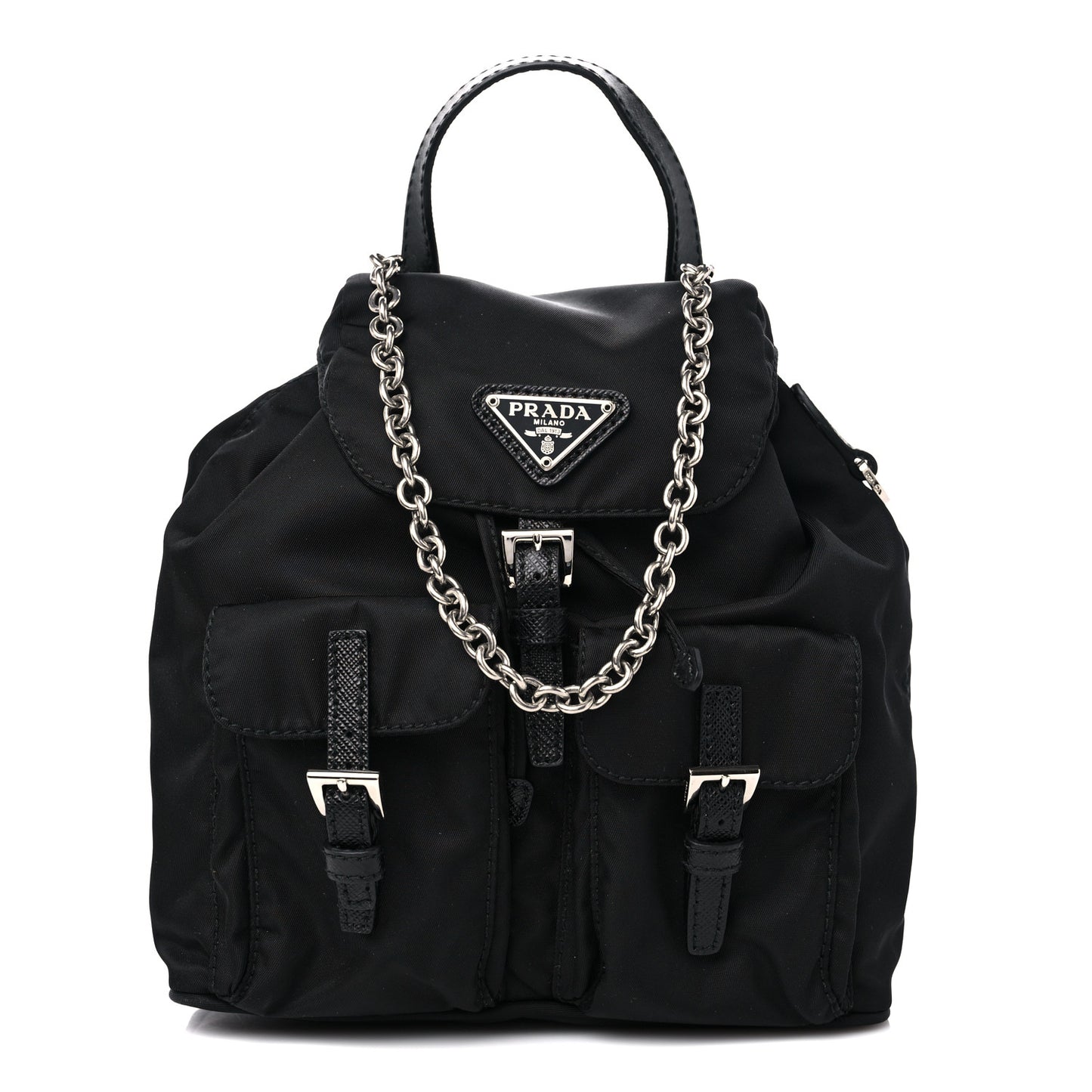 Nylon Vela Mini Crossbody Backpack Black