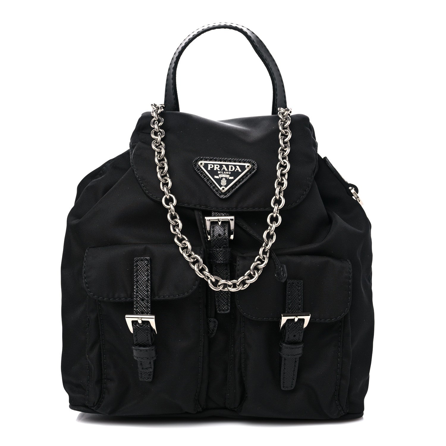 Prada Nylon Vela Mini Crossbody Backpack Black 1 of 9