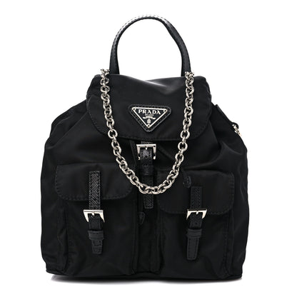 Prada Nylon Vela Mini Crossbody Backpack Black 1 of 9