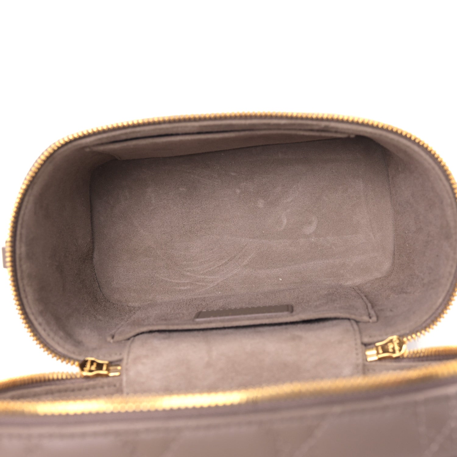 Christian Dior Lambskin Cannage Small Diortravel Vanity Case Warm Taupe 5 of 8
