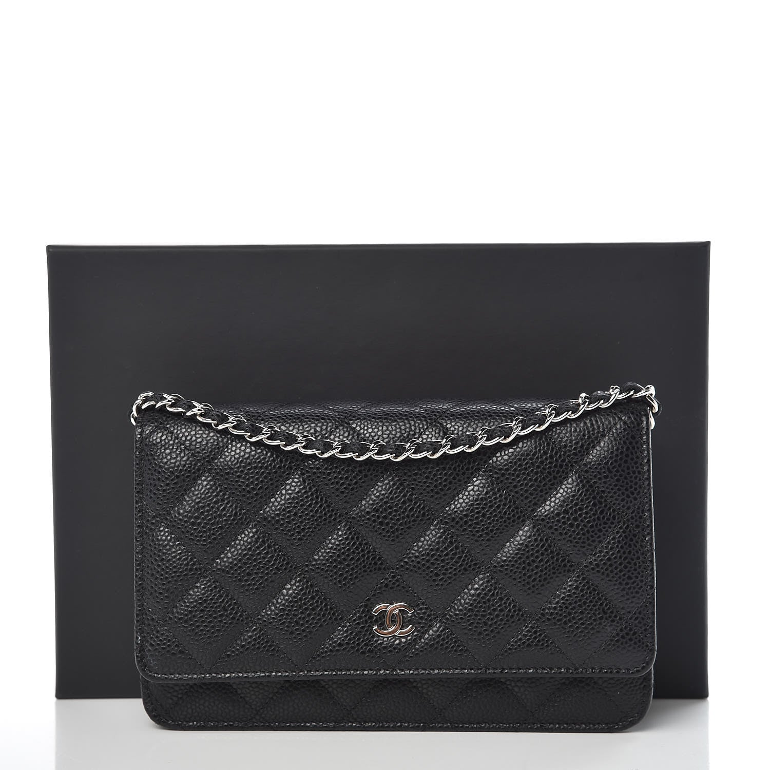 Chanel Caviar Quilted Wallet On Chain WOC Black 11 of 11