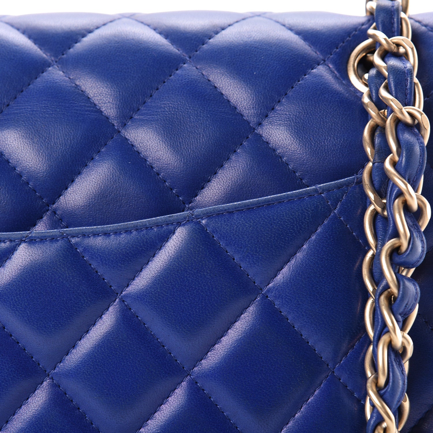 Chanel Lambskin Quilted Jumbo Double Flap Blue 22 of 22