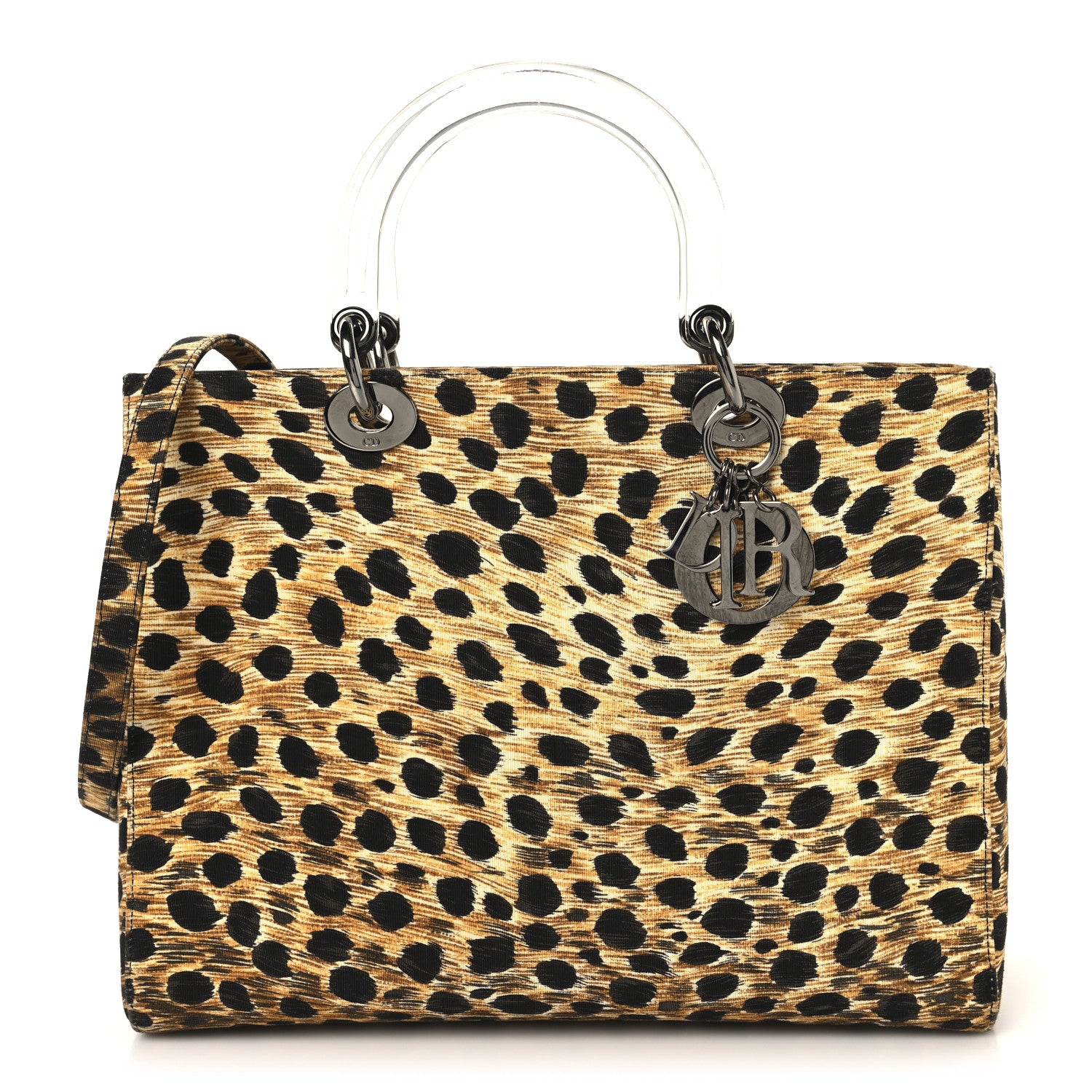 Christian Dior Canvas Leopard Print Large Lady Dior 1 of 11