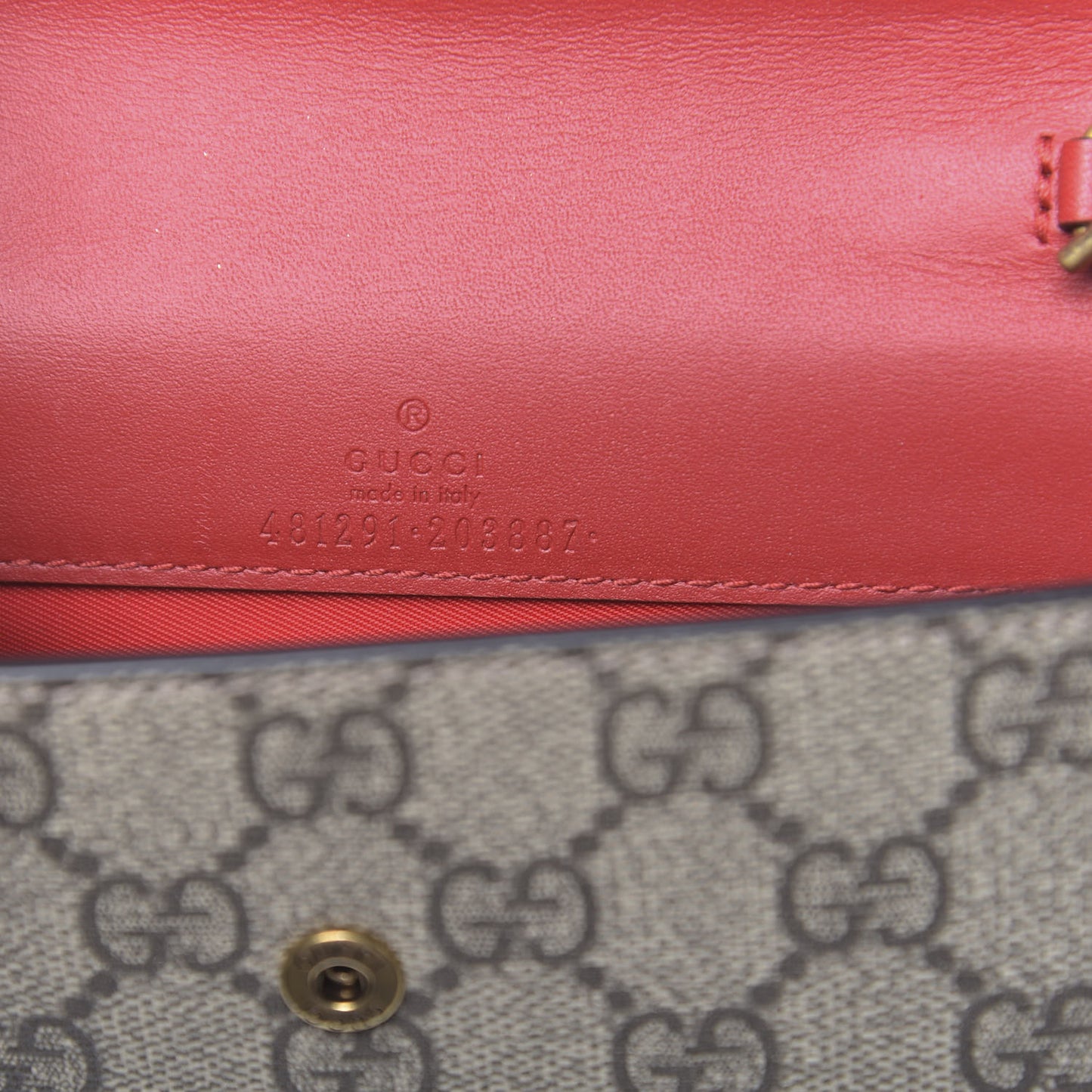 GG Supreme Monogram Mini Cherry Chain Bag